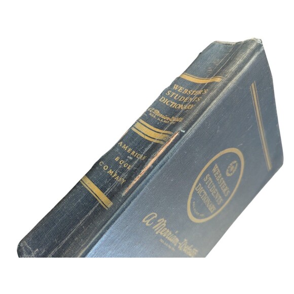 Webster's Students Dictionary 1962 Vintage Book Thumb Index HC American Book - Picture 2 of 7